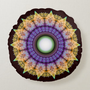 Coussins Ronds Motif coloré brillant