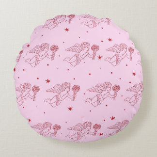Coussins Ronds Motif Cupidon