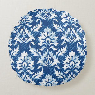 Coussins Ronds Motif damassé incolore