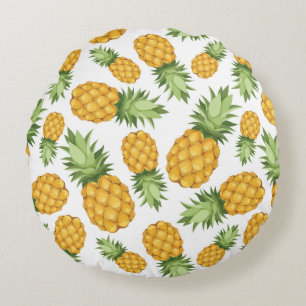 Coussins Ronds Motif d'ananas de bande dessinée