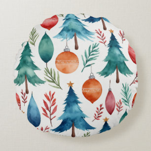 Coussins Ronds Motif d'arbre de Noël
