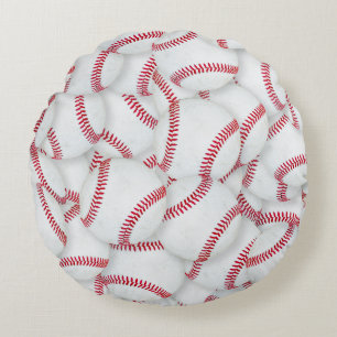 Coussins Ronds Motif de baseballs en couche