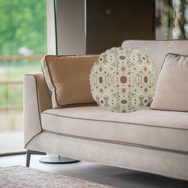 Coussins Ronds Motif de Boho Herb (Créateur téléchargé)
