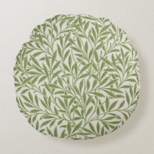 Coussins Ronds Motif de branches feuillues vertes 