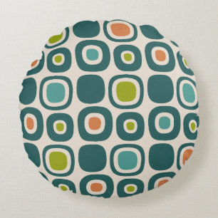 Coussins Ronds Motif de chemin de jardin moderne du milieu du XXe
