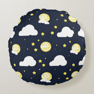 Coussins Ronds Motif de ciel nocturne