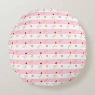 Coussins Ronds Motif de cœur de joie
