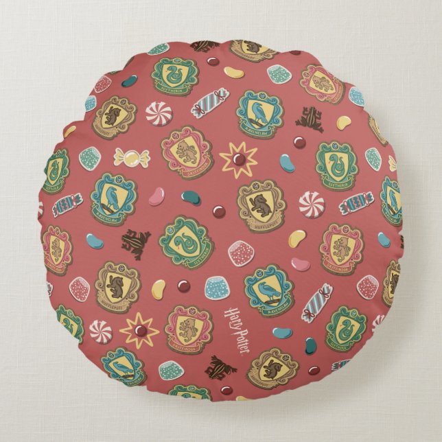 Coussins Ronds Motif de cookie de vacances des Maisons HOGWARTS™ (Devant)