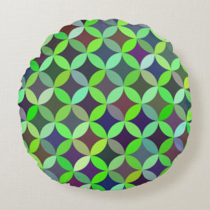 Coussins Ronds Motif de courtepointe circulaire en étoile coloré