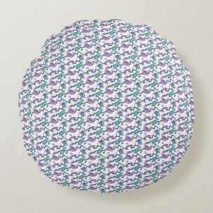 Coussins Ronds Motif de dinosaures ludiques miniatures