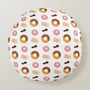 Coussins Ronds Motif de donuts colorés mignons