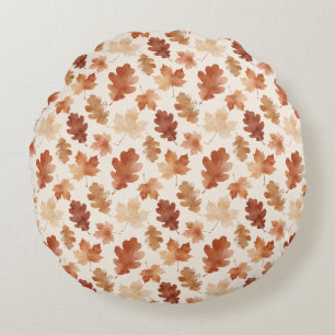 Coussins Ronds Motif de feuille d'automne confortable