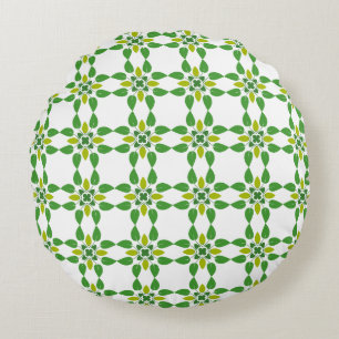 Coussins Ronds Motif de feuille, motif de feuilles, feuilles vert