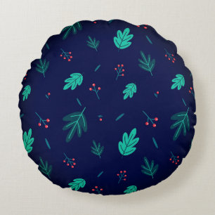 Coussins Ronds Motif de feuilles
