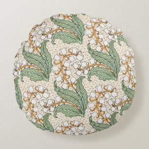 Coussins Ronds Motif de fleur de muguet Art nouveau LRG