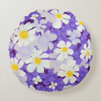 Coussins Ronds Motif de fleurs vintage Abstrait