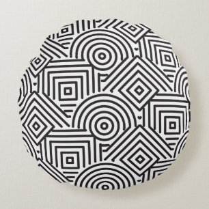 Coussins Ronds Motif de formes géométriques 