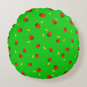 Coussins Ronds Motif de fraises