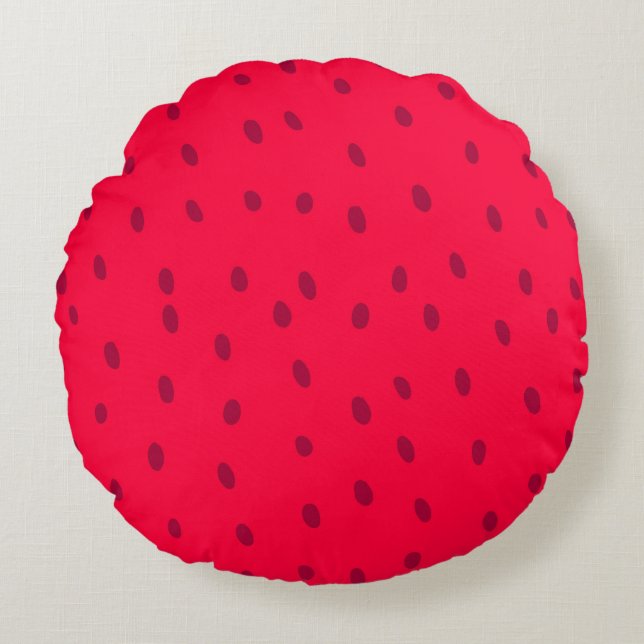 Coussins Ronds Motif de fraises (Devant)