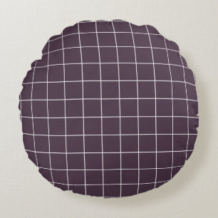Coussins Ronds Motif de grille arrière - plan de couleur violet f