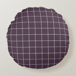 Coussins Ronds Motif de grille arrière - plan de couleur violet f