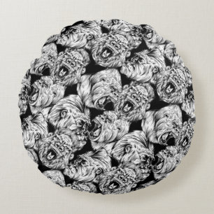 Coussins Ronds Motif de jolis animaux sauvages