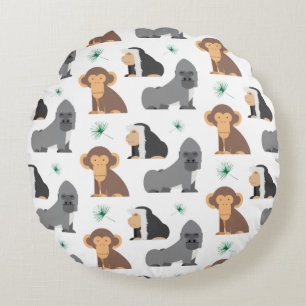 Coussins Ronds Motif de jolis animaux sauvages