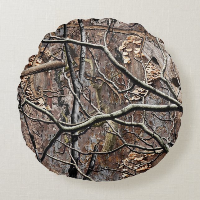 Coussins Ronds Motif de la chasse au camouflage 8 (Devant)