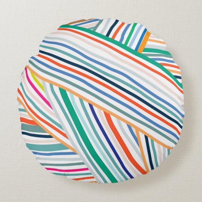 Coussins Ronds Motif de ligne (Devant)