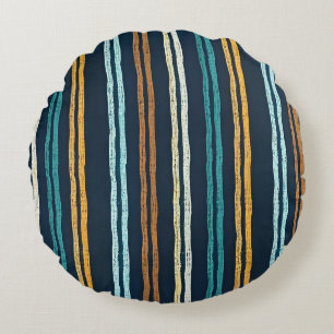 Coussins Ronds Motif de lignes verticales abstraites