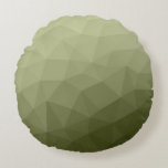 Coussins Ronds Motif de maillage géométrique dégradé vert clair d<br><div class="desc">Militaire dégradé géométrique maillage motif triangles ombre. Triangle maillage géométrique avec dégradé vert foncé clair. militaire,  armée,  motif,  ombre,  maillage,  triangles,  géométrie,  dégradé,  cool,  triangle,  vert</div>