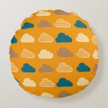 Motif de Nuages Minimaux – Vibes de Ciel Orange