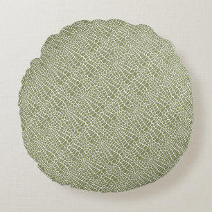 Coussins Ronds Motif de peau de reptile subtil sans couture