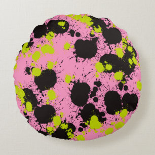 Coussins Ronds Motif de peinture Abstrait