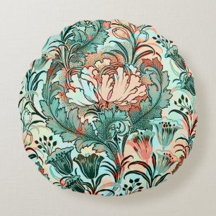 Coussins Ronds Motif de pivoine tulipe crocus pastel de William M
