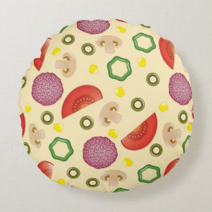 Coussins Ronds Motif de pizza 2