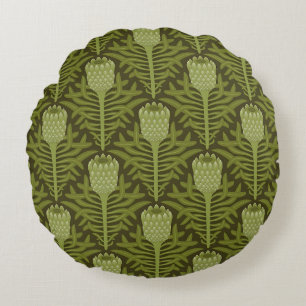 Coussins Ronds Motif de plante verte sereine pour décoration mode