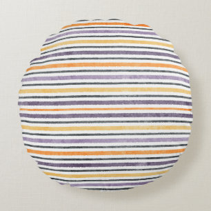 Coussins Ronds Motif de rayure horizontale multi-largeur moderne