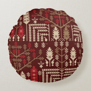 Coussins Ronds motif de répétition graphique vintage abstrait