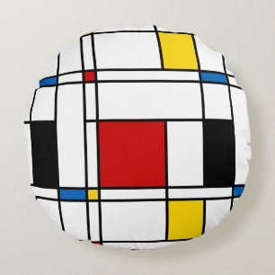 Coussins Ronds Motif de Stijl