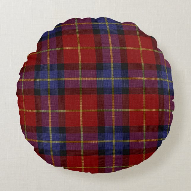 Coussins Ronds Motif de tartan (Devant)