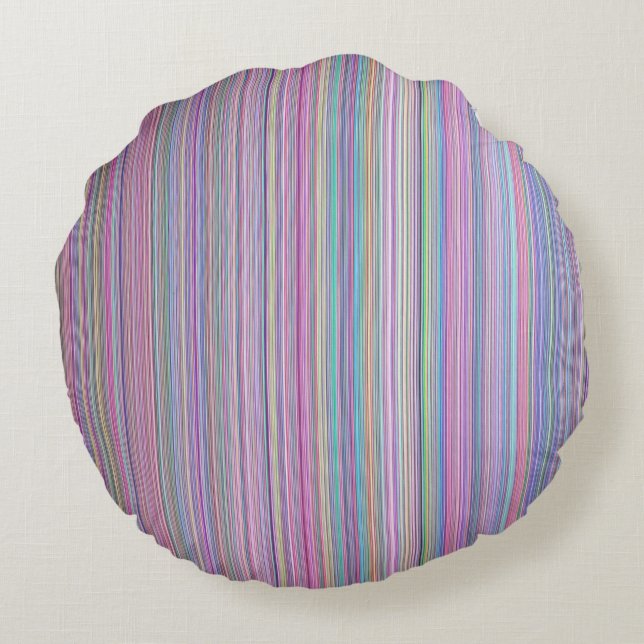 Coussins Ronds Motif de test d'écran de télévision cassé (Dos)