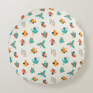 Coussins Ronds Motif de théière de cuisine cosy