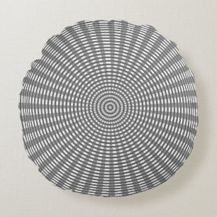 Coussins Ronds Motif de tissage circulaire - Argent