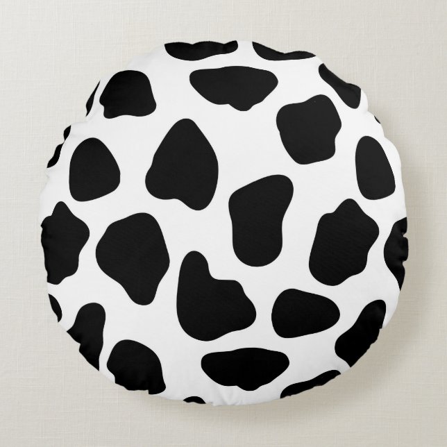 Coussins Ronds Motif de vache (Devant)