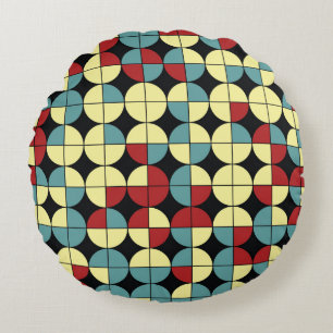 Coussins Ronds Motif, design moderne et géométrique.