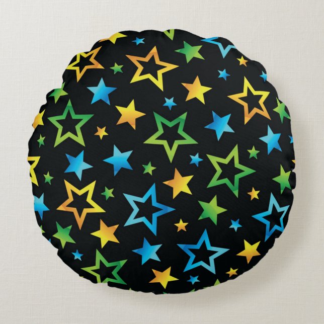 Coussins Ronds Motif d'étoiles (Devant)
