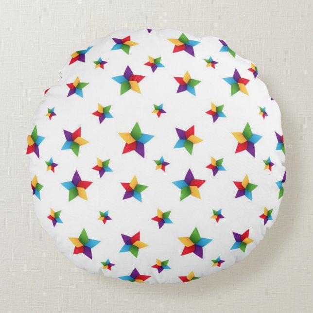 Coussins Ronds Motif d'étoiles (Devant)