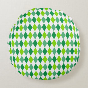 Coussins Ronds Motif diamant à carreaux Argyle classique sans cou