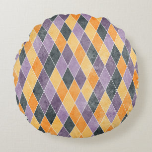 Coussins Ronds Motif diamant en losange argyle classique